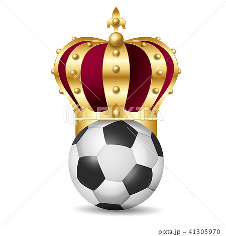 王冠 サッカーボール 光 アイコンのイラスト素材