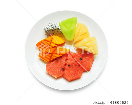 Healthy fresh fruits in a plate Dish Isolated Healthy fresh fruits in a plate Dish Isolated 41306622