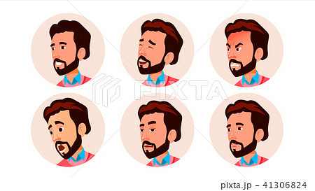 Avatar Icon Man Vector. Comic Face Art. Cheerful Worker. Cartoon Character Illustration 41306824