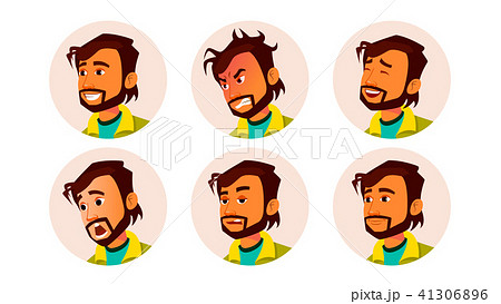 Man Avatar People Vector. Facial Emotions. Default Placeholder. Indian Colored Member. Angry, Smile Man Avatar People Vector. Facial Emotions. Default Placeholder. Indian Colored Member. Angry, Smile 41306896