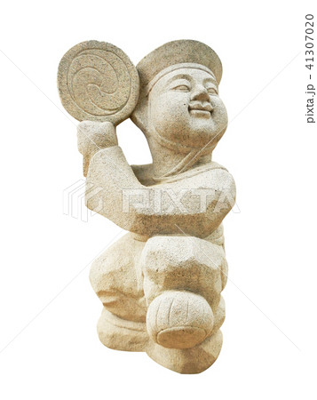 The stone sculpture boy in Nami Island South Korea 41307020