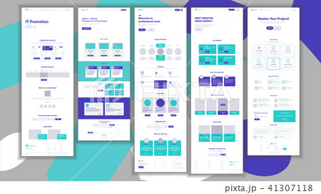 Website Template Vector. Page Business Project. Shopping Online Landing Web Page. Manager Meeting 41307118