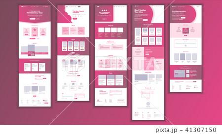 Website Page Vector. Business Agency. Web Page. Design Front End Site Scheme. Landing Template 41307150
