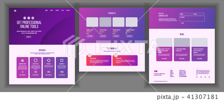 Website Template Vector. Page Business Technology. Landing Web Page. Creative Modern Layout. Payment 41307181