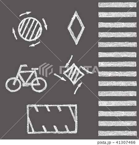 クレヨンで描いた路面標示 クレヨンで描いた路面標示 41307466