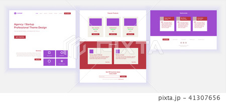 Main Web Page Design Vector. Website Business Screen. Landing Template. Innovation Idea. Engineer Main Web Page Design Vector. Website Business Screen. Landing Template. Innovation Idea. Engineer 41307656