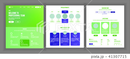 Web Page Design Vector. Website Business Concept. Web Design And Development. Landing Template 41307715