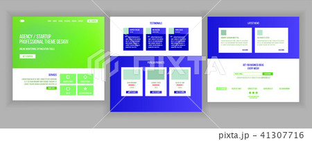 Website Page Vector. Business Agency. Web Page. Design Front End Site Scheme. Landing Template Website Page Vector. Business Agency. Web Page. Design Front End Site Scheme. Landing Template 41307716