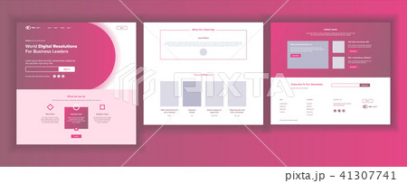 Website Template Vector. Page Business Technology. Landing Web Page. Creative Modern Layout. Payment 41307741