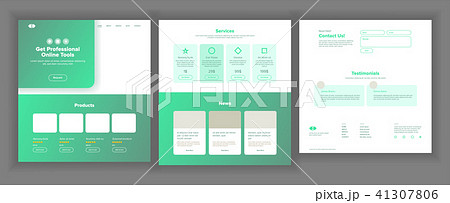 Web Page Design Vector. Website Business Graphic. Responsive Interface. Landing Template. Futuristic Web Page Design Vector. Website Business Graphic. Responsive Interface. Landing Template. Futuristic 41307806