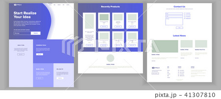 Website Page Vector. Business Agency. Web Page. Design Front End Site Scheme. Landing Template 41307810