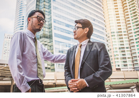 Two friend Business at city. Business team Two friend Business at city. Business team 41307864