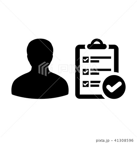 List icon vector male person profile avatar symbol 41308596