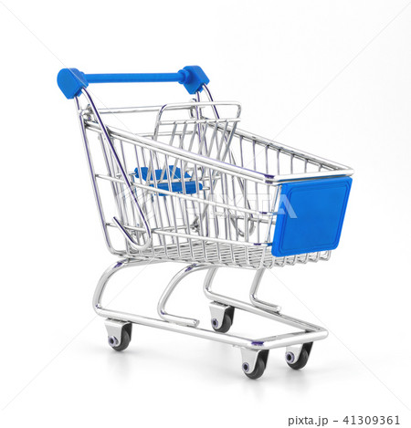Blue shopping cart 41309361