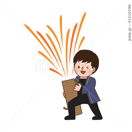 手筒花火豊橋名物若い男性 手筒花火豊橋名物若い男性 41310290