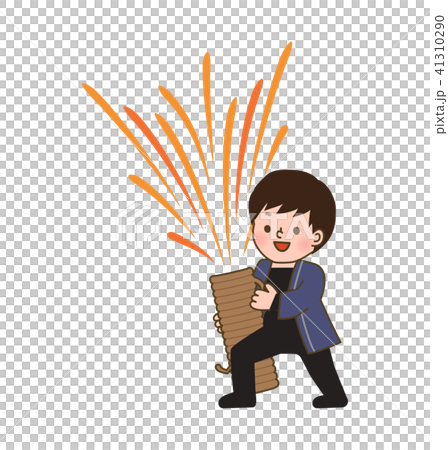 手筒花火豊橋名物若い男性 手筒花火豊橋名物若い男性 41310290