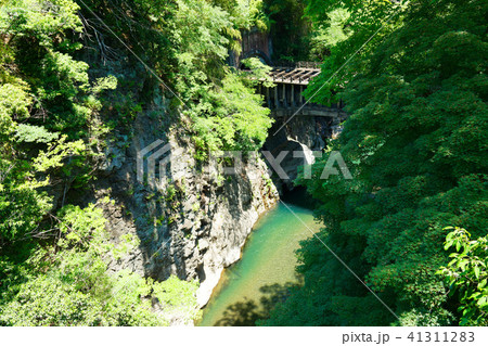 甲斐の猿橋より八ツ沢発電所一号水路橋を望む 41311283