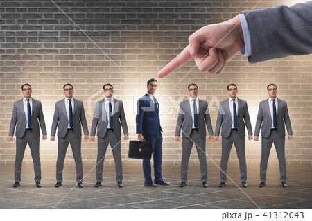 Recruitment and employment concept with selected employee 41312043