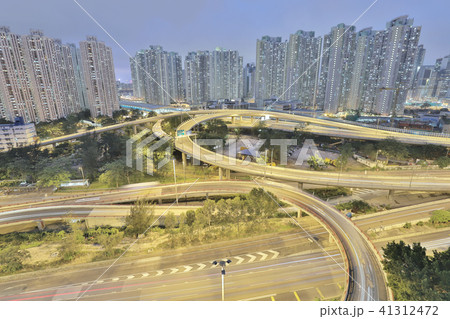 a night view Prince Edward Road traffic at hk 41312472