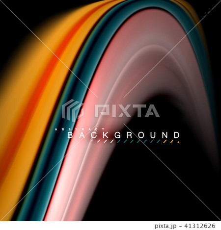 Fluid mixing colors vector wave abstract background design. Colorful mesh waves 41312626