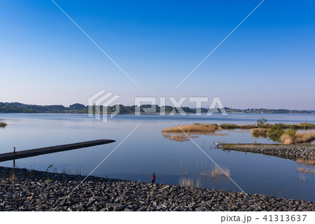 宮城の朝の長沼ダム 宮城の朝の長沼ダム 41313637