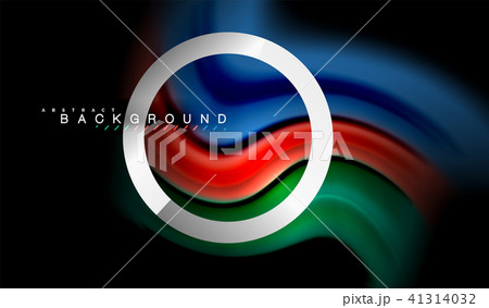 Rainbow fluid colors wave and metallic geometric shape Rainbow fluid colors wave and metallic geometric shape 41314032