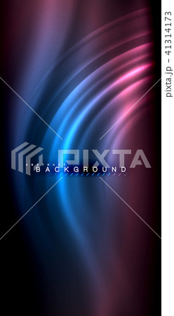 Neon glowing wave, magic energy and light motion background 41314173