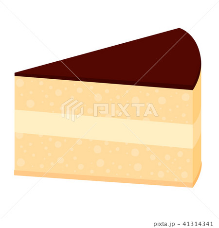 Colorful cartoon birthday cake slice 41314341