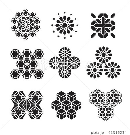 arabic ornament icon, vector set 41316234