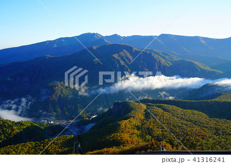 北海道 大雪山 黒岳 紅葉の写真素材