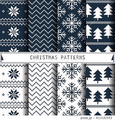 Christmas Patterns. Set of winter holiday 41316343