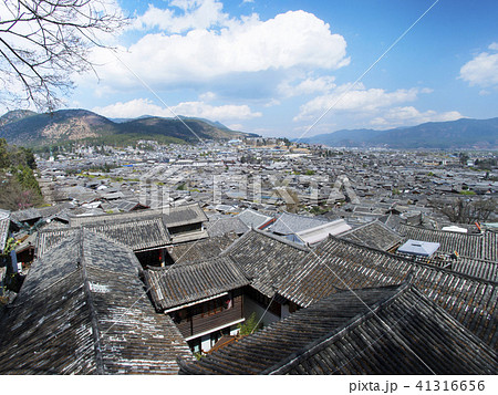 世界遺産　麗江古城　街並み 41316656