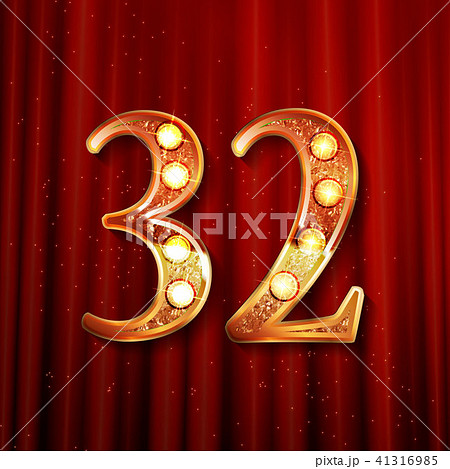 32 years anniversary celebration logotype 41316985