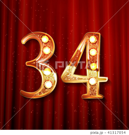 34 years anniversary celebration design 41317054