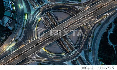 Highway, Expressway, Motorway, Aerial view 41317415