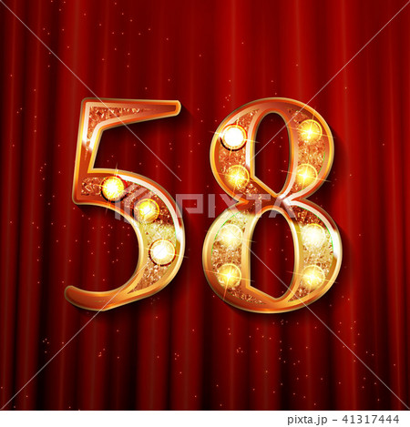 58 years anniversary celebration design 41317444