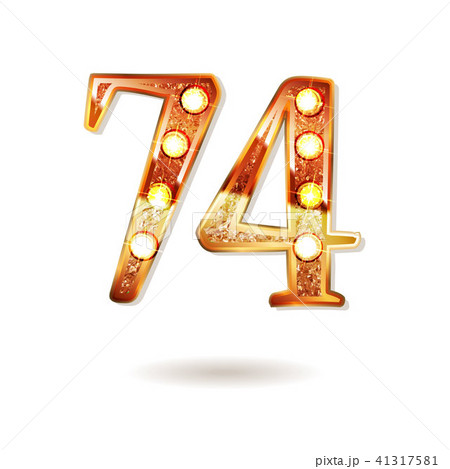 74 years anniversary celebration design 41317581