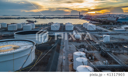 Aerial view oil refinery, refinery plant, refinery Aerial view oil refinery, refinery plant, refinery 41317903