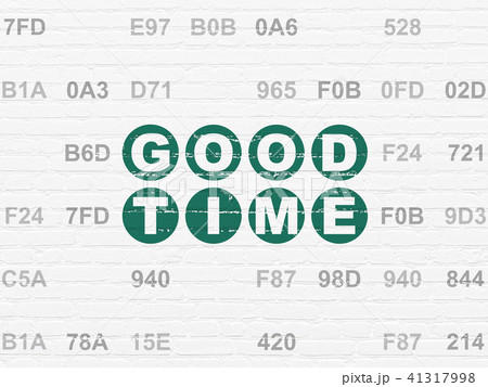 Timeline concept: Good Time on wall background Timeline concept: Good Time on wall background 41317998