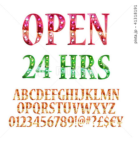 Gold 3D Broadway Alphabet. 41318191