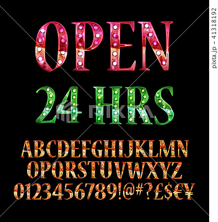 Gold 3D Broadway Alphabet. 41318192