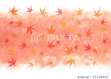 もみじ 紅葉 秋 水彩 背景 41318492