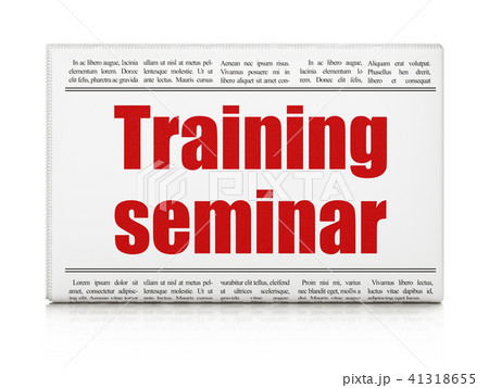 Studying concept: newspaper headline Training Seminar 41318655