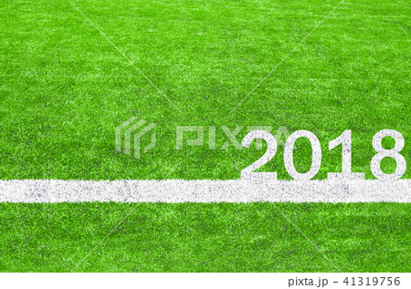 2086 on the green soccer field. 41319756