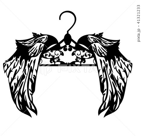 hanger with wings black vector design 41321233