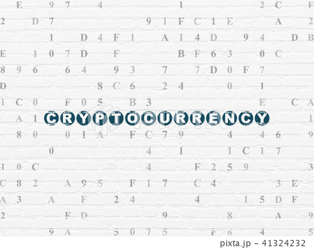 Information concept: Cryptocurrency on wall background 41324232