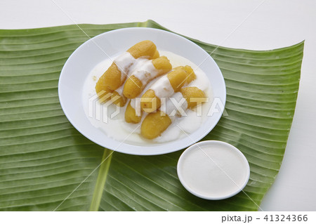 Delicious banana in syrup for Thai sweet Delicious banana in syrup for Thai sweet 41324366