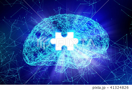 Human brain and jigsaw for Alzheimer's disease 41324826