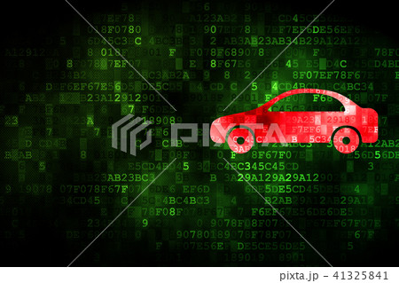 Travel concept: Car on digital background 41325841