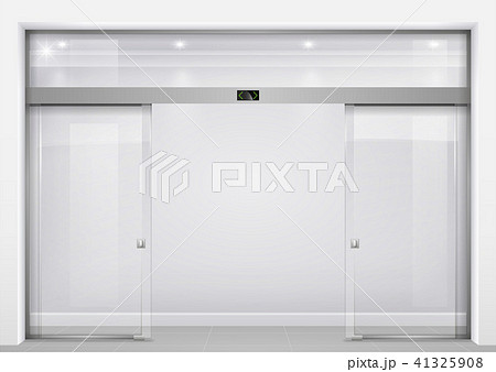 automatic glass doorsのイラスト素材 41325908 pixta
